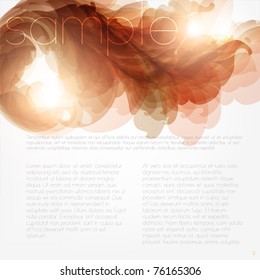 Summer retro card with floral ornament with flower for retro design. Vector eps 10.