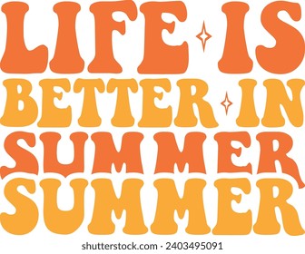 summer retro design and digital download