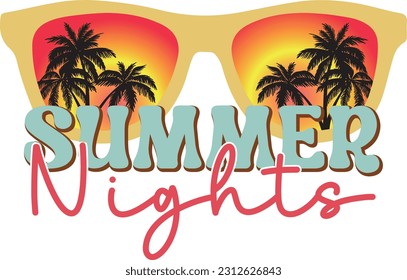 Summer retro graphic set of two illustrations. Summer time graphic with car, rainbow, palm trees, flowers and inspirational quote. Hippie style illustration print for T shirt design, poster.