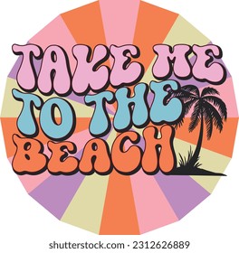 Summer retro graphic set of two illustrations. Summer time graphic with car, rainbow, palm trees, flowers and inspirational quote. Hippie style illustration print for T shirt design, poster.