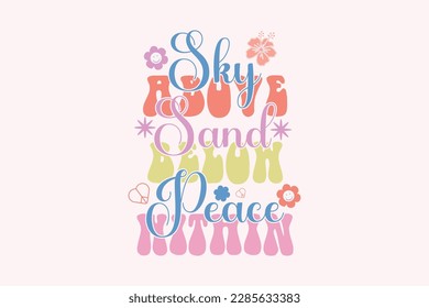Summer Retro Quote SVG Design, Summer Beach SVG, Summer Design for Shirts