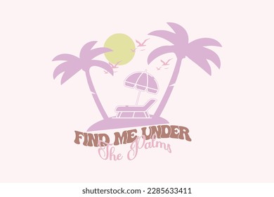 Summer Retro Quote SVG Design, Summer Beach SVG, Summer Design for Shirts svg