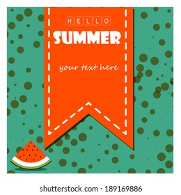  summer  retro style background . I love summer concept.