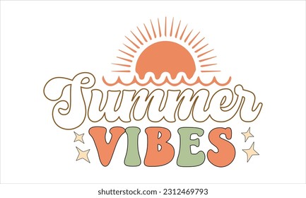 SVG de verano retro, paquete de diseño retro, paquete SVG de verano retro