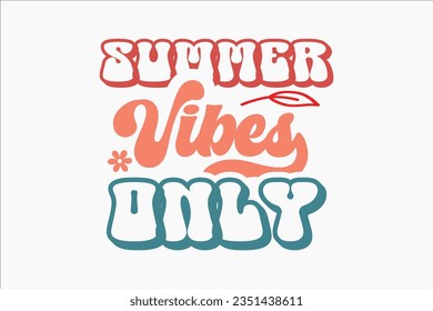 Summer Retro SVG Design, typography, t-shirt, sublimation, retro, sticker, summer, cute, funny, nature