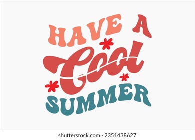 Summer Retro SVG Design, typography, t-shirt, sublimation, retro, sticker, summer, cute, funny, nature