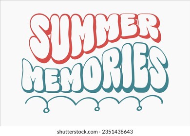 Summer Retro SVG Design, typography, t-shirt, sublimation, retro, sticker, summer, cute, funny, nature