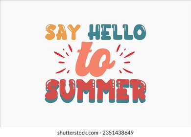 Summer Retro SVG Design, typography, t-shirt, sublimation, retro, sticker, summer, cute, funny, nature