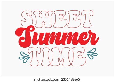 Summer Retro SVG Design, typography, t-shirt, sublimation, retro, sticker, summer, cute, funny, nature