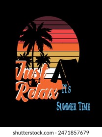 Summer retro t-shirt design for men and women. summer beach vacation t-shirts, retro vintage t-shirt design. Custom t-shirt design.