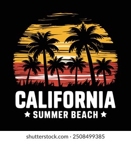 Summer retro t-shirt design for men and women. summer beach vacation t-shirts, summer surfing t-shirt vector design. Retro vintage t-shirt design. Custom t-shirt design.
california los angeles