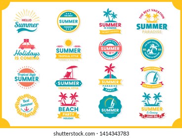 Summer Retro Vector for banner, poster, flyer