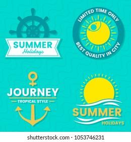 Summer Retro Vector Logo for banner, poster, flyer