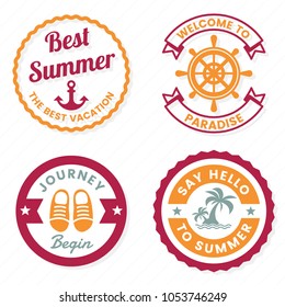 Summer Retro Vector Logo for banner, poster, flyer