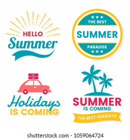 Summer Retro Vector Logo for banner, poster, flyer