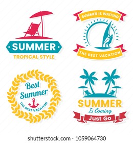 Summer Retro Vector Logo for banner, poster, flyer