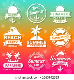Summer Retro Vector Logo for banner, poster, flyer