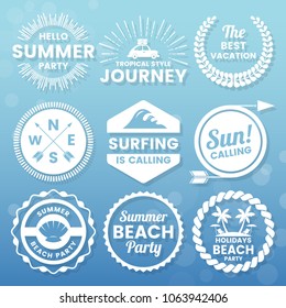 Summer Retro Vector Logo for banner, poster, flyer