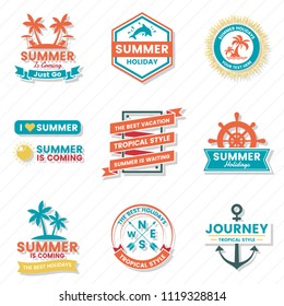 Summer Retro Vector Logo for banner, poster, flyer