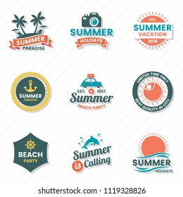 Summer Retro Vector Logo for banner, poster, flyer