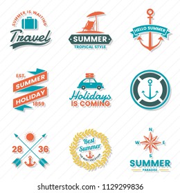 Summer Retro Vector Logo for banner, poster, flyer