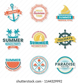 Summer Retro Vector Logo for banner, poster, flyer