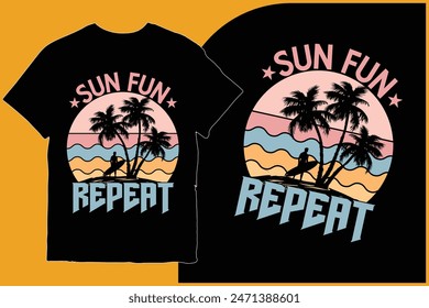 Summer Retro Ventage t-shirt design.
