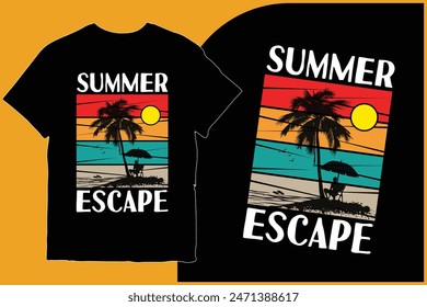 Summer Retro Ventage t-shirt design.