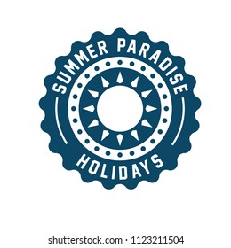 Summer retro vintage badges