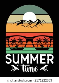 Summer retro vintage creative t shirt design