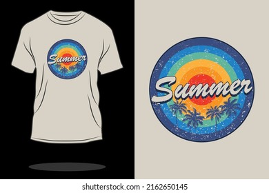 Summer retro vintage t shirt design