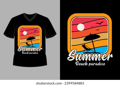 Summer Retro Vintage T Shirt Design