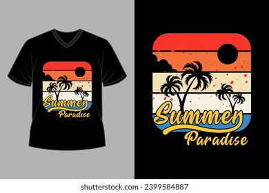 Summer Retro Vintage T Shirt Design