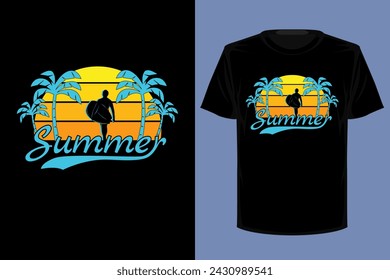 Summer Retro Vintage T Shirt Design