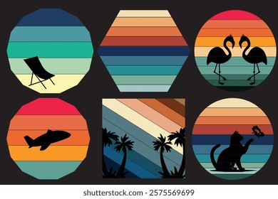 summer retro vintage vector design