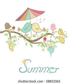 summer romantic card