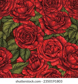 summer rose floral background pattern
