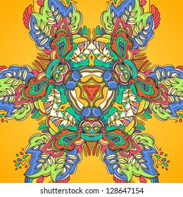 summer round vector background. floral excellent pattern