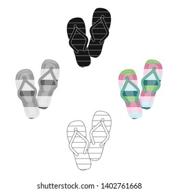 Flip Flops Cartoon On Feet Images, Stock Photos & Vectors | Shutterstock