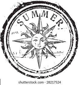 Summer rubber stamp 