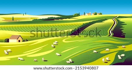 Meadow with sheep and Mont Saint Michel in background