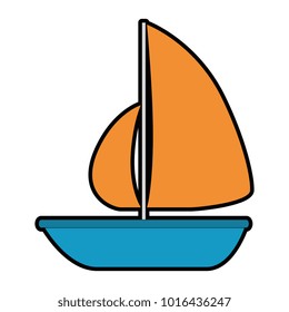 summer sailboat isolated icon
