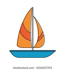 summer sailboat isolated icon