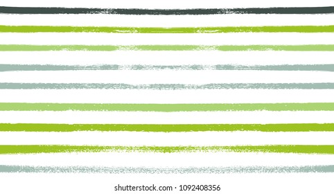 Summer Sailor Stripes Seamless Vector Pattern. Autumn Colors Textile Blue, Green, White, Turquoise, Gray Print. Hipster Vintage Retro Stripes Design. Creative Horizontal Banner. Old Watercolor Fabric.