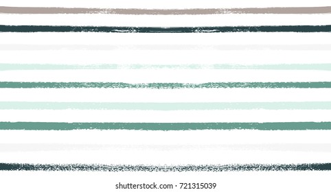 Summer Sailor Stripes Seamless Vector Pattern. Autumn Colors Textile Blue, Purple, White, Turquoise, Gray Print. Hipster Vintage Retro Stripes Design. Creative Horizontal Banner. Old Watercolor Fabric