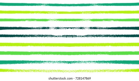 Summer Sailor Stripes Seamless Vector Pattern. Autumn Colors Textile Blue, Green, White, Turquoise, Gray Print. Hipster Vintage Retro Stripes Design. Creative Horizontal Banner. Old Watercolor Fabric.