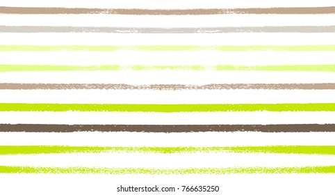 Summer Sailor Stripes Seamless Vector Pattern. Autumn Colors Textile Blue, Green, White, Turquoise, Gray Print. Hipster Vintage Retro Stripes Design. Creative Horizontal Banner. Old Watercolor Fabric.