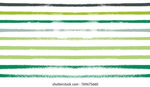 Summer Sailor Stripes Seamless Vector Pattern. Autumn Colors Textile Blue, Green, White, Turquoise, Gray Print. Hipster Vintage Retro Stripes Design. Creative Horizontal Banner. Old Watercolor Fabric.