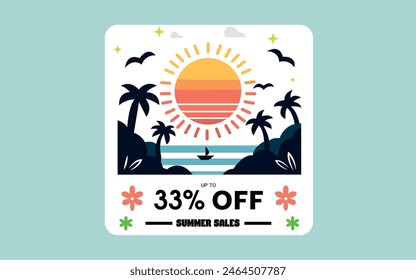 summer sale 33 percent off badge