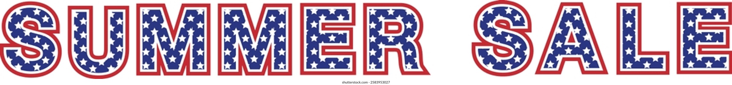 Summer Sale, 4th of July, Independence Day, 4th of July, US Holiday, Happy Birthday, American Flag, USA, America, American Star, Stars and Strips, Patriotic, Vector, Logo, Fonts